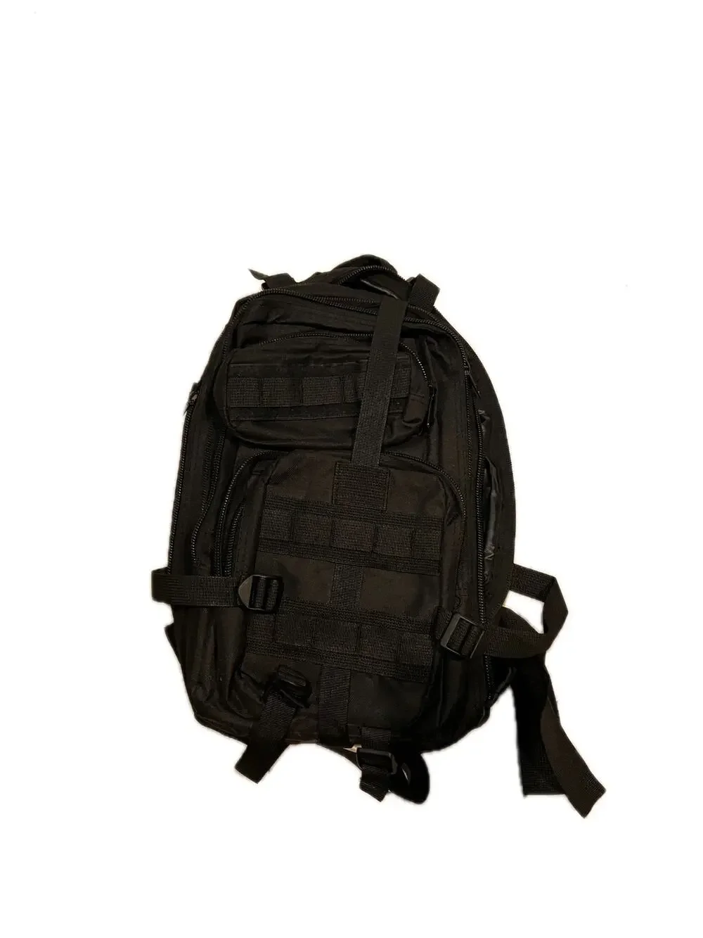 No Label Small Tactical Backpack Black 18L